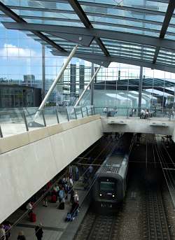 Intercity train in Copenhagen Airport